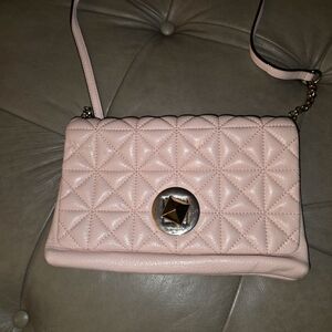 Elegant Pink Quilted Crossbody Bag